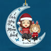 I Love You To The Moon And Back - Family Personalized Custom Ornament - Acrylic Custom Shaped - Christmas Gift, Gift For Family Members