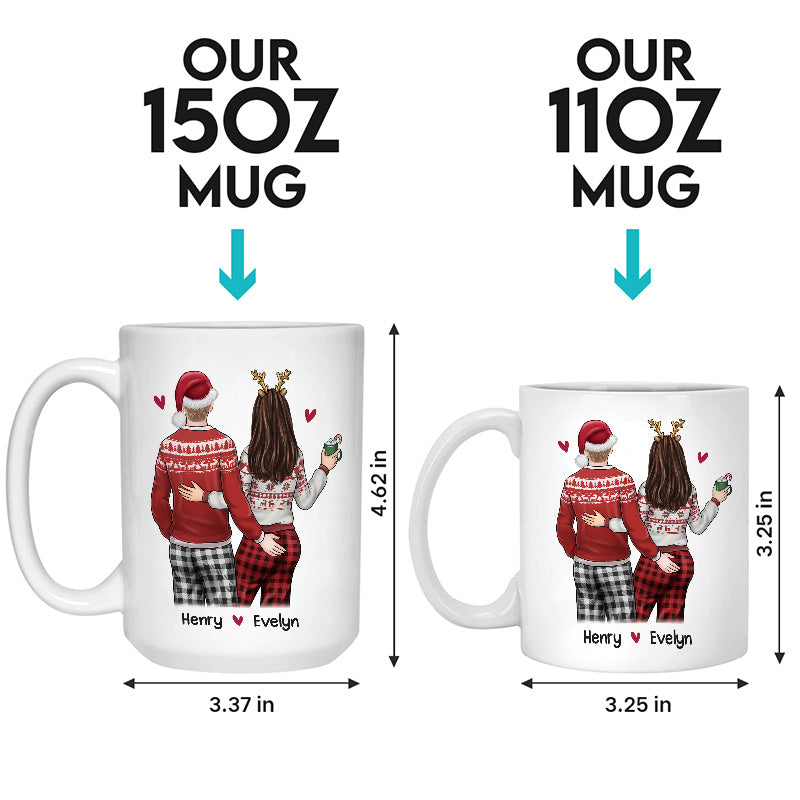 Let's Save Santa A Trip - Couple Personalized Custom Mug - Christmas Gift For Husband Wife, Anniversary