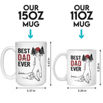 The Best Dad Ever - Family Personalized Custom Mug - Father's Day, Birthday Gift For Dad, Grandpa
