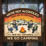 Welcome To Our Camper The Friendship Is Free - Camping Personalized Custom Shaped Home Decor Wood Sign - House Warming Gift For Best Friends, Camping Lovers