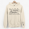 This Mama Bear Wears Her Heart On Her Sleeve - Family Personalized Custom Unisex Sweatshirt With Design On Sleeve - Gift For Mom