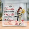 Next To You - Couple Personalized Custom Square Shaped Acrylic Plaque - Gift For Husband Wife, Anniversary
