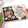 Custom Photo Thanks For Being Our Hero - Family Personalized Custom 2-Layered Wooden Plaque With Stand - House Warming Gift For Mom