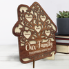 Our Family Together Since - Family Personalized Custom 2-Layered Wooden Plaque With Stand - Gift For Family Members