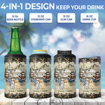 You & Me & The Dogs - Camping Personalized Custom 4 In 1 Can Cooler Tumbler - Gift For Husband Wife, Camping Lovers, Pet Owners, Pet Lovers