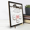 Mom Holds Us Together - Family Personalized Custom 2-Layered Wooden Plaque With Stand - House Warming Gift For Mom