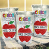 Eat Sleep Teach Repeat - Teacher Personalized Custom Clear Acrylic Tumbler - Gift For Teacher, Back To School