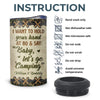 I Want To Hold Your Hand At 80 - Camping Personalized Custom 4 In 1 Can Cooler Tumbler - Gift For Husband Wife, Camping Lovers