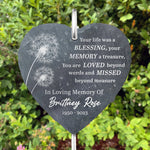Your Life Is A Blessing - Memorial Personalized Memorial Garden Slate & Hook - Sympathy Gift For Family Members