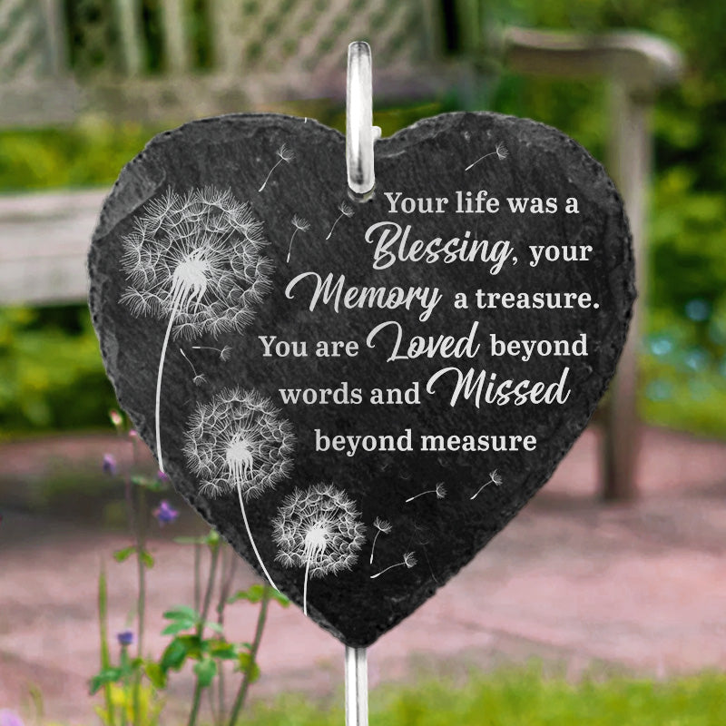 You Are Always My Beloved One - Memorial Garden Slate & Hook - Sympathy Gift For Family Members
