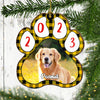 Christmas Is Coming - Personalized Custom Paw Shaped Wood Christmas Ornament