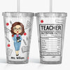Educator Of Tiny Humans - Teacher Personalized Custom Clear Acrylic Tumbler - Gift For Teacher, Back To School