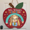 Experiment Fail Learn Repeat - Teacher Personalized Custom Round Shaped Home Decor Wood Sign - House Warming Gift For Teacher, Back To School