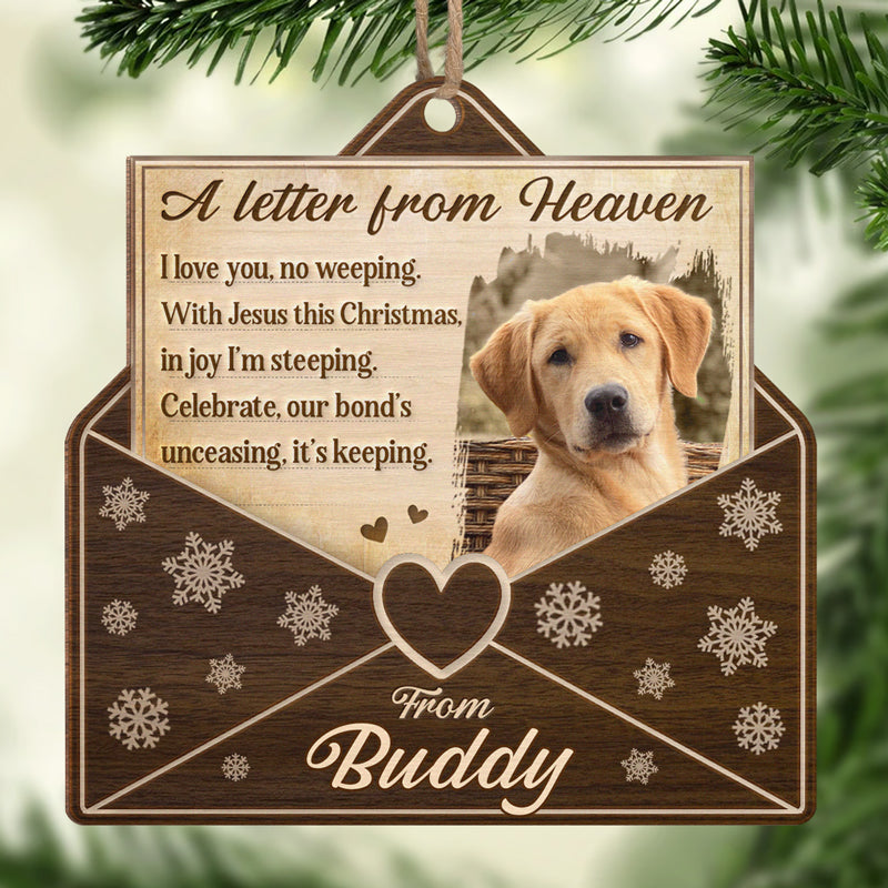 Custom Photo I Love You All Dearly - Memorial Personalized Custom Ornament - Wood Custom Shaped - Christmas Gift, Sympathy Gift For Pet Owners, Pet Lovers