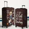 Live With No Excuses Travel With No Regrets - Travel Personalized Custom Luggage Cover - Holiday Vacation Gift, Gift For Adventure Travel Lovers