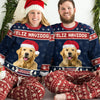 Custom Photo We Wish You A Merry Woofmas - Dog Personalized Custom Ugly Sweatshirt - Unisex Wool Jumper - Christmas Gift For Pet Owners, Pet Lovers