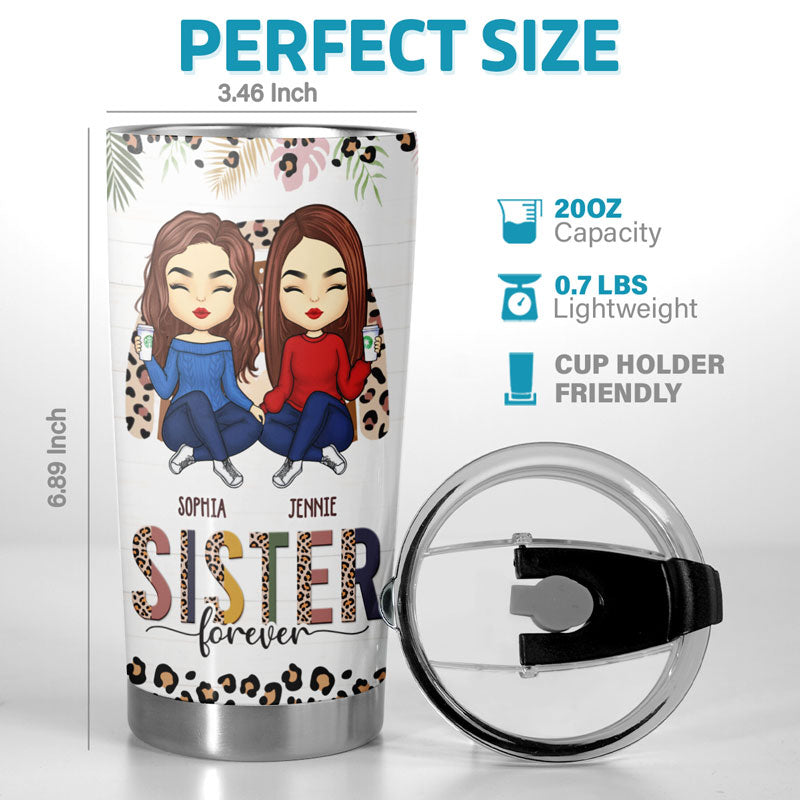 We'll Be Friends Till We're Old And Senile - Bestie Personalized Custom Tumbler - Christmas Gift For Best Friends, BFF, Sisters