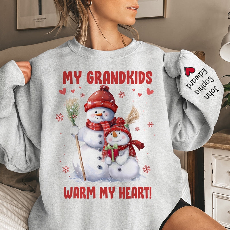 My Greatest Blessings Call Me Grandma - Family Personalized Custom Unisex Sweatshirt With Design On Sleeve - Christmas Gift For Mom, Grandma