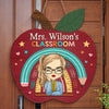 Experiment Fail Learn Repeat - Teacher Personalized Custom Round Shaped Home Decor Wood Sign - House Warming Gift For Teacher, Back To School