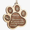 You Left Paw Prints On Our Hearts - Memorial Personalized Custom Ornament - Wood Paw Shaped - Christmas Gift, Sympathy Gift For Pet Owners, Pet Lovers