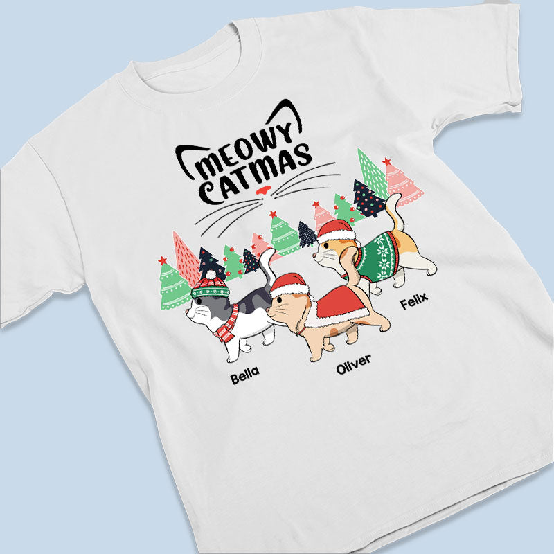 Merry Catmas To All - Cat Personalized Custom Unisex T-shirt, Hoodie, Sweatshirt - Christmas Gift For Pet Owners, Pet Lovers