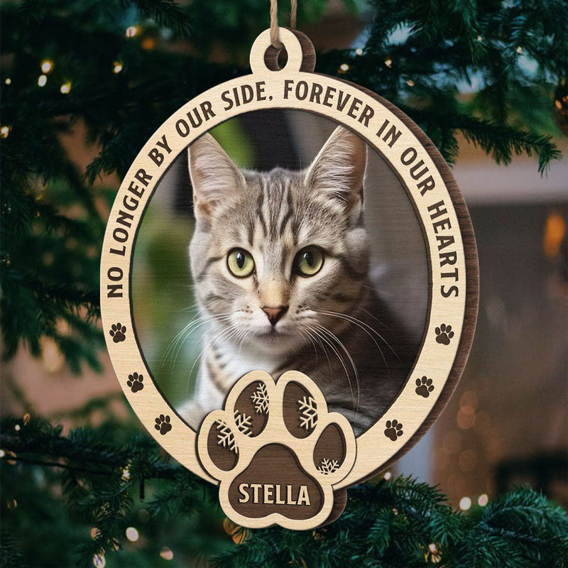 Custom Photo Forever Loyal, Forever Loved - Memorial Personalized Custom Ornament - Wood Custom Shaped - Christmas Gift, Sympathy Gift For Pet Owners, Pet Lovers