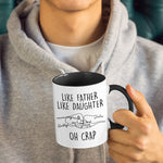 Like Mother Like Son - Family Personalized Custom Accent Mug - Father's Day, Mother's Day, Birthday Gift For Dad, Mom