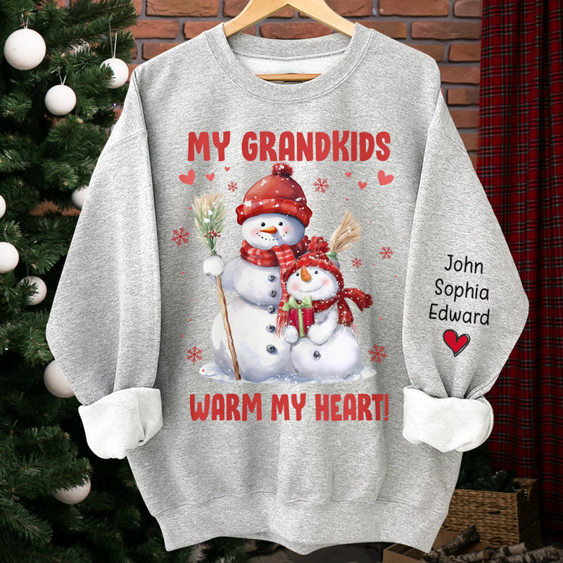 My Greatest Blessings Call Me Grandma - Family Personalized Custom Unisex Sweatshirt With Design On Sleeve - Christmas Gift For Mom, Grandma