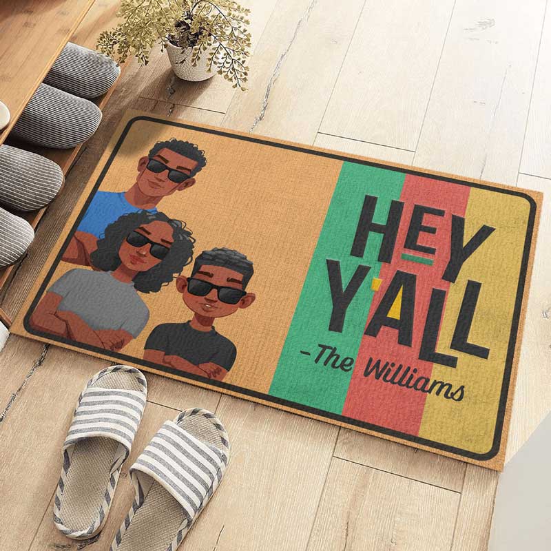 Good Vibes Only - Family Personalized Custom Home Decor Decorative Mat - House Warming Gift For Family Members