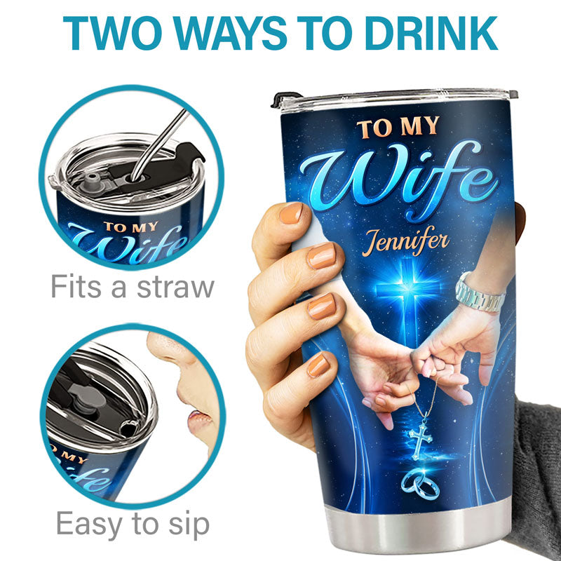 You Are My Destiny There's No Way Back - Couple Personalized Custom Tumbler - Gift For Husband Wife, Anniversary
