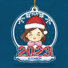 Santa Claus Is Coming To Town - Family Personalized Custom Ornament - Acrylic Snow Globe Shaped - Christmas Gift For Family Members