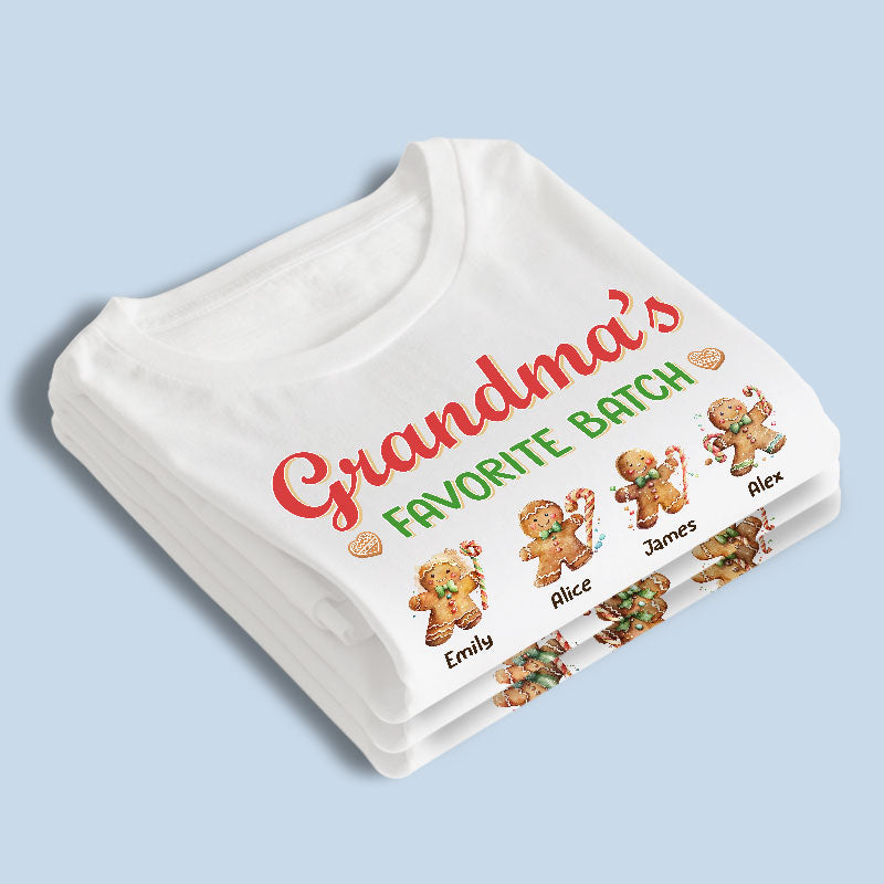 Grandma Favorite Batch - Family Personalized Custom Unisex T-shirt, Hoodie, Sweatshirt - Christmas Gift For Grandma