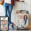 Not All Those Who Wander Are Lost - Travel Personalized Custom Luggage Cover - Holiday Vacation Gift, Gift For Adventure Travel Lovers