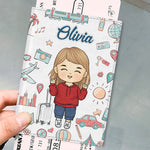 Have A Nice Trip - Travel Personalized Custom Passport Cover, Passport Holder - Holiday Vacation Gift, Gift For Adventure Travel Lovers