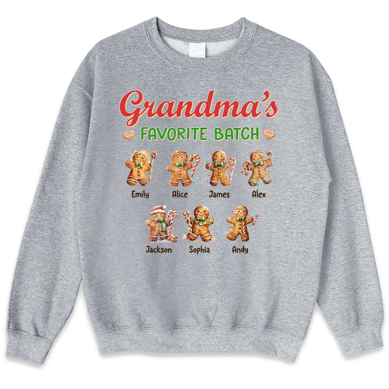 Grandma Favorite Batch - Family Personalized Custom Unisex T-shirt, Hoodie, Sweatshirt - Christmas Gift For Grandma