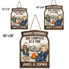 Campsite Making Memories - Camping Personalized Custom Shaped Home Decor Wood Sign - House Warming Gift For Couples, Husband Wife, Camping Lovers