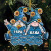 My Grandkids Make My Heart Smile - Family Personalized Custom Ornament - Acrylic Custom Shaped - Christmas Gift For Grandpa, Grandma