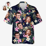 Custom Photo Summer Breeze - Couple Custom Hawaiian Shirt, Custom Shirts, Personalized Shirts, Hawaiian Shirt for Men, Beach Shirt, Aloha Shirt Men - Summer Vacation Gift, Gift For Husband Wife