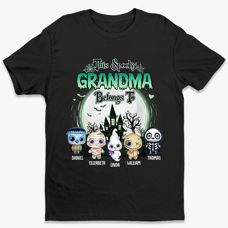 This Spooky Grandma Belongs To - Family Personalized Custom Unisex T-shirt, Hoodie, Sweatshirt - Halloween Gift, Gift For Grandma