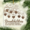 The Greatest Blessing - Family Personalized Custom Ornament - Acrylic Heart Shaped - Christmas Gift For Family Members