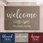 Welcome Home - Family Personalized Custom Home Decor Decorative Mat - House Warming Gift For Family Members