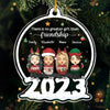 There Is No Greater Gift - Family Personalized Custom Ornament - Acrylic Snow Globe Shaped - Christmas Gift For Family Members, Best Friends, BFF, Sisters