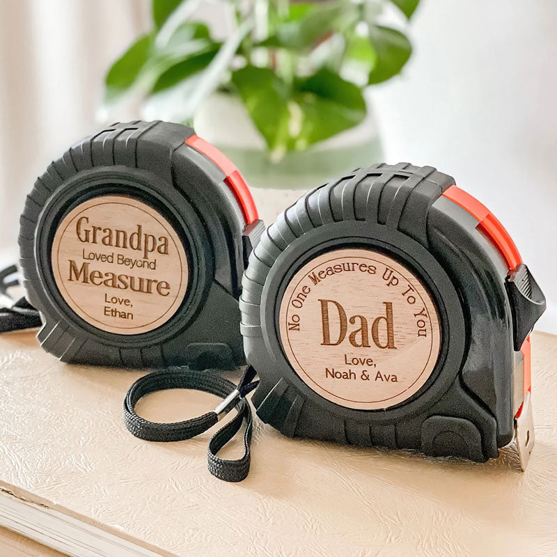 Loved Beyond Measure - Family Personalized Custom Tape Measure - Father's Day, Birthday Gift For Dad, Grandpa