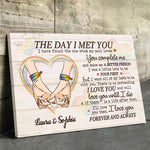 You Complete Me And Make Me A Better Person - Couple Personalized Custom Horizontal Canvas - Gift For Husband Wife, Anniversary, LGBTQ+