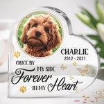Custom Photo Forever In My Heart - Memorial Personalized Custom Heart Shaped Acrylic Plaque - Sympathy Gift, Gift For Pet Owners, Pet Lovers