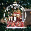 Family Christmas Together - Family Personalized Custom Ornament - Acrylic Snow Globe Shaped - Christmas Gift For Family Members