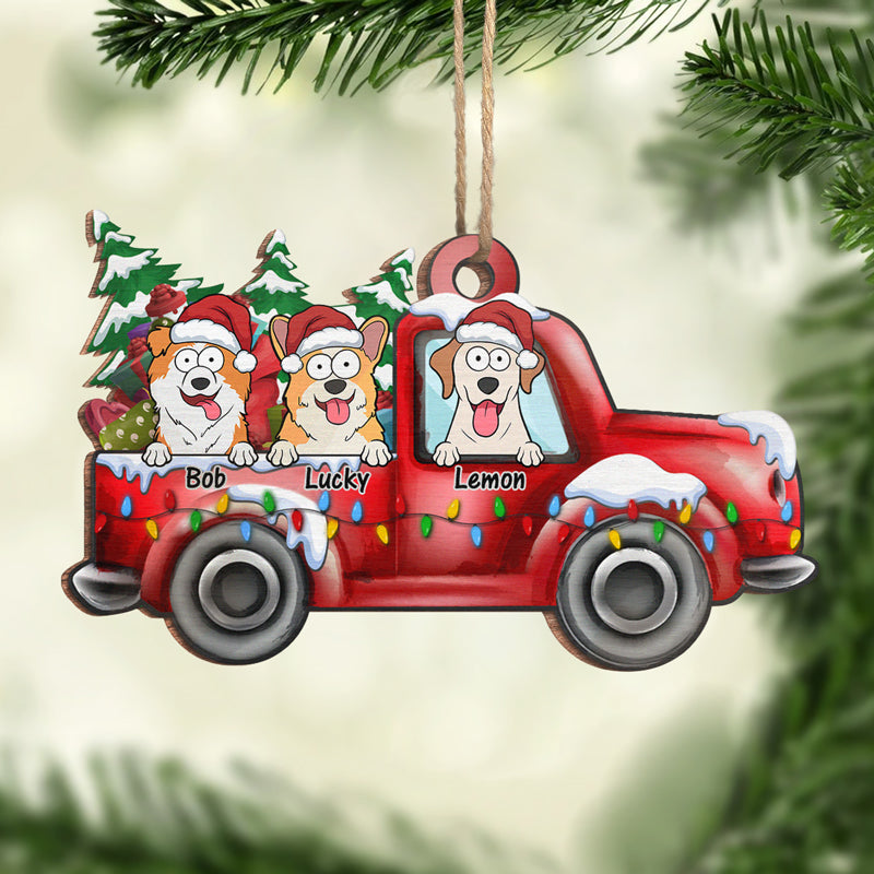 It's The Most Wonderful Time Of The Year - Dog Personalized Custom Ornament - Wood Car Shaped - Christmas Gift For Pet Owners, Pet Lovers