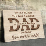 I Love You Papa - Family Personalized Custom Horizontal Canvas - Birthday Gift For Dad, Grandpa