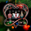 We're Always With You - Memorial Personalized Custom Ornament - Acrylic Infinity Heart Shaped - Christmas Gift, Sympathy Gift For Family Members
