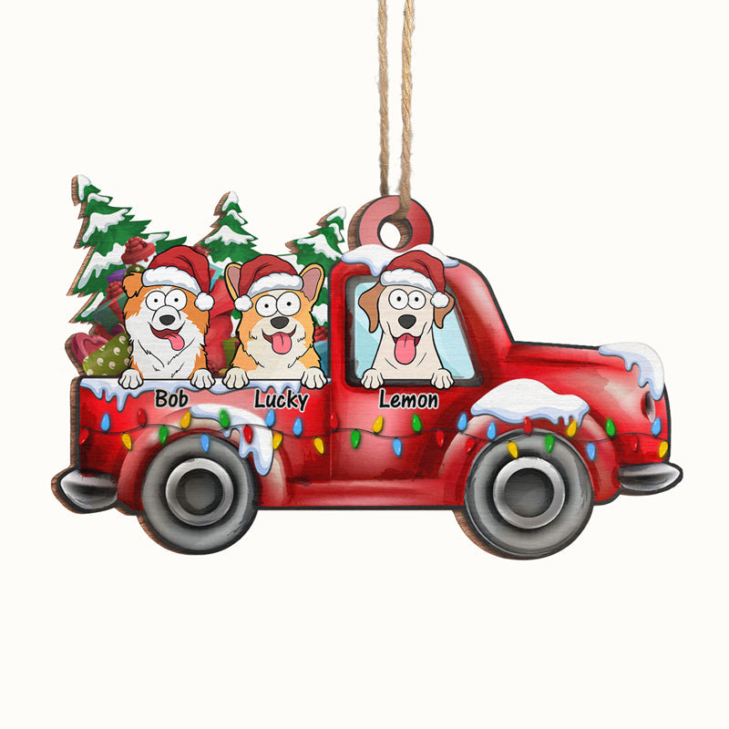 It's The Most Wonderful Time Of The Year - Dog Personalized Custom Ornament - Wood Car Shaped - Christmas Gift For Pet Owners, Pet Lovers
